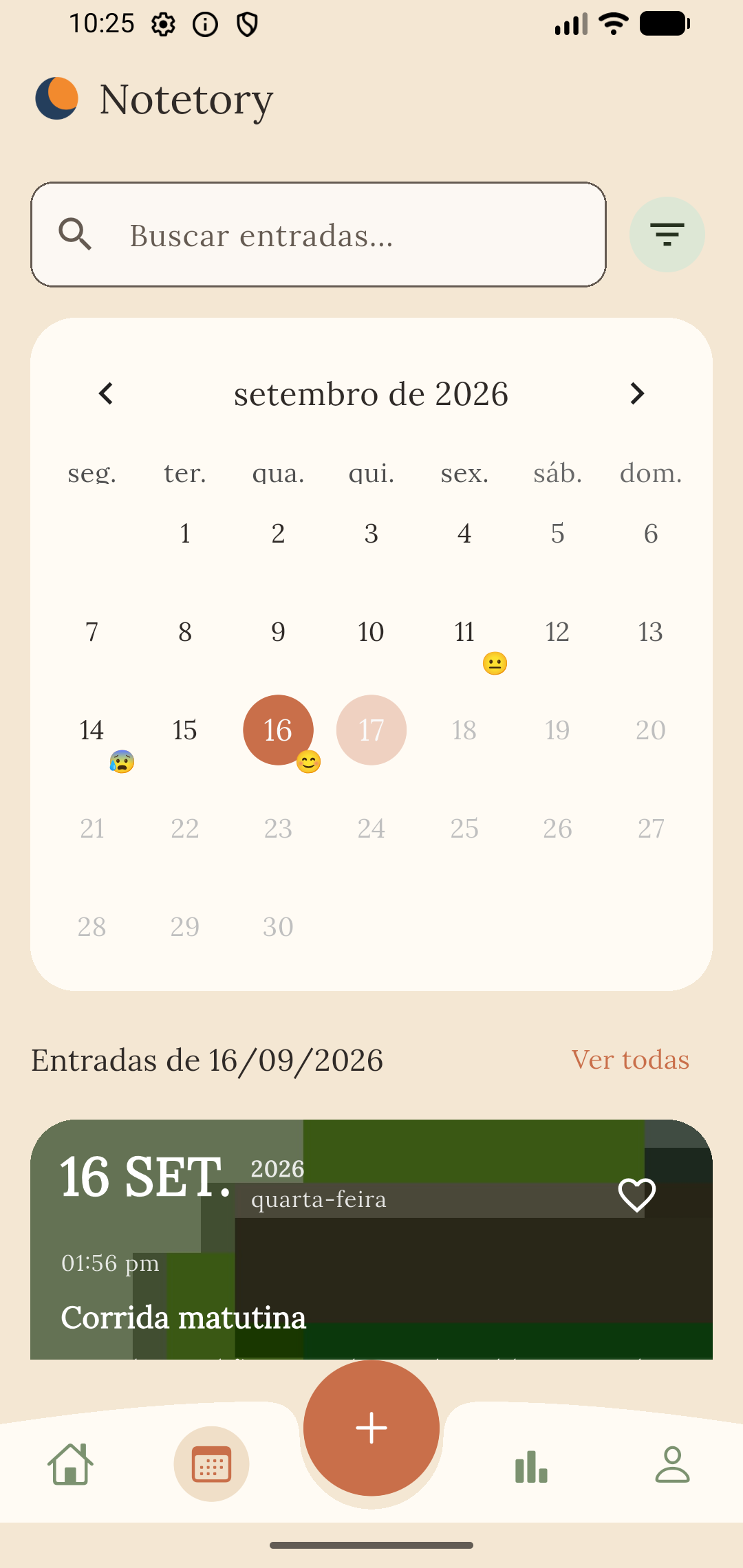 Calendario do Notetory